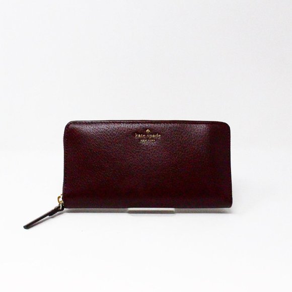 KATE SPADE Burgundy Leather Continental Wallet